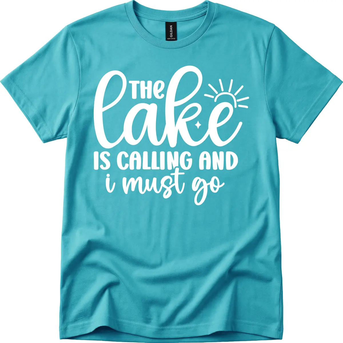 The Lake Is Calling And I Must Go T-Shirt in Tropical Blue