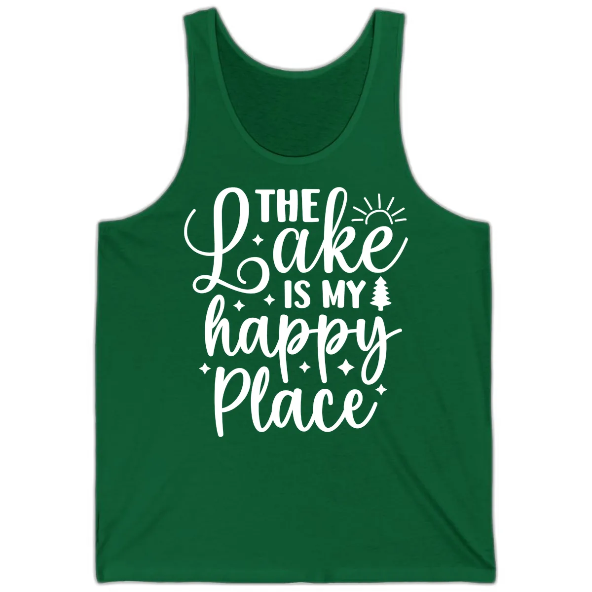 The Lake Is My Happy Place Tank in Kelly