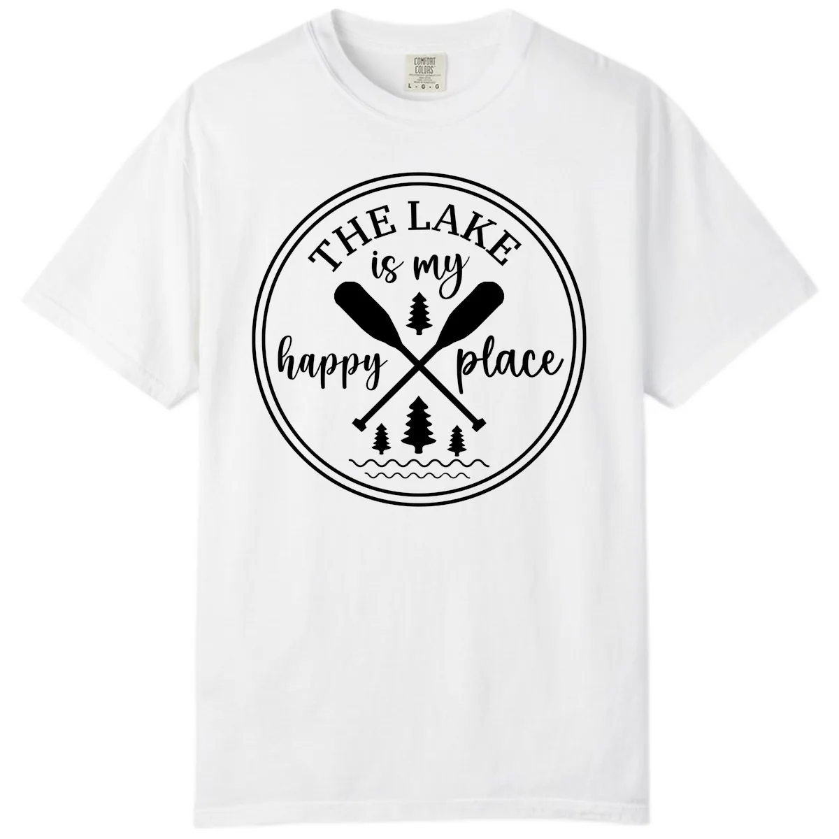 The Lake Is My Happy Place Design Comfort Color in White