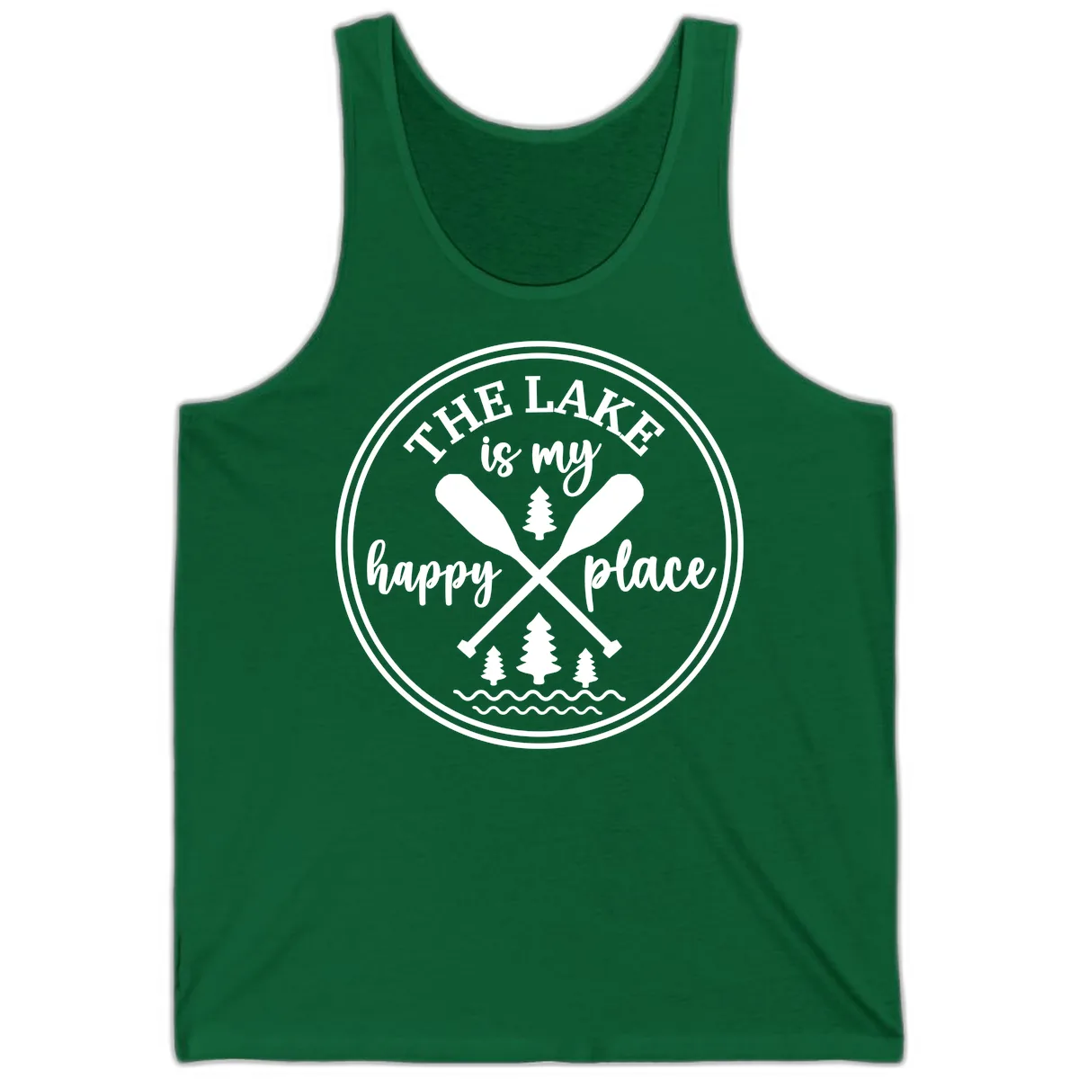 The Lake Is My Happy Place Design Tank in Kelly