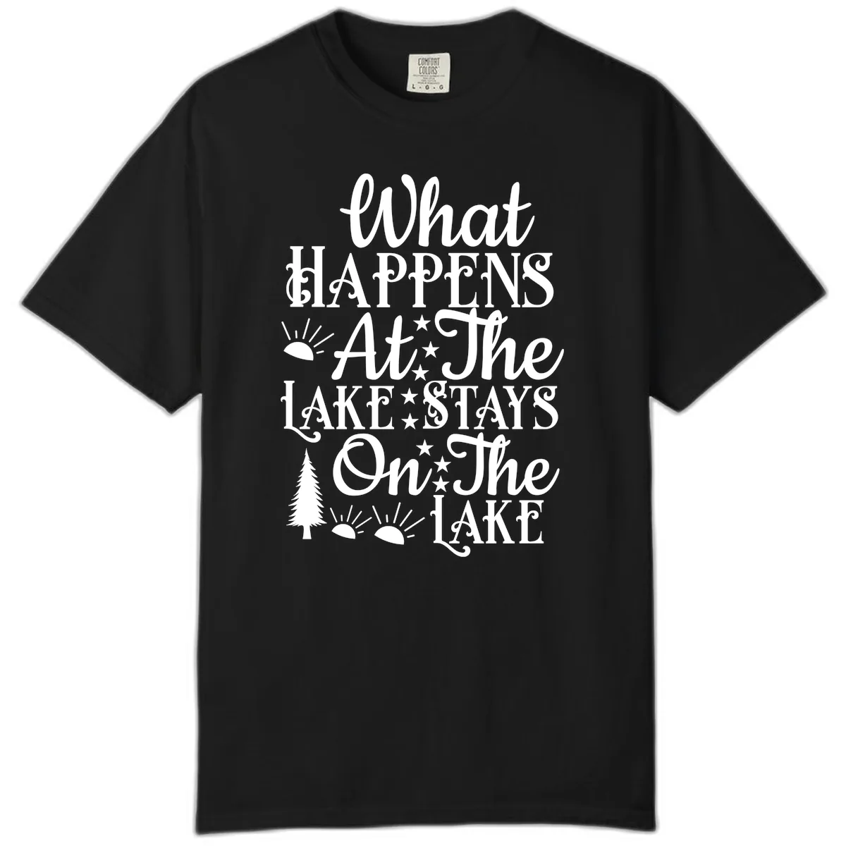 What Happens At The Lake Comfort Color in Black