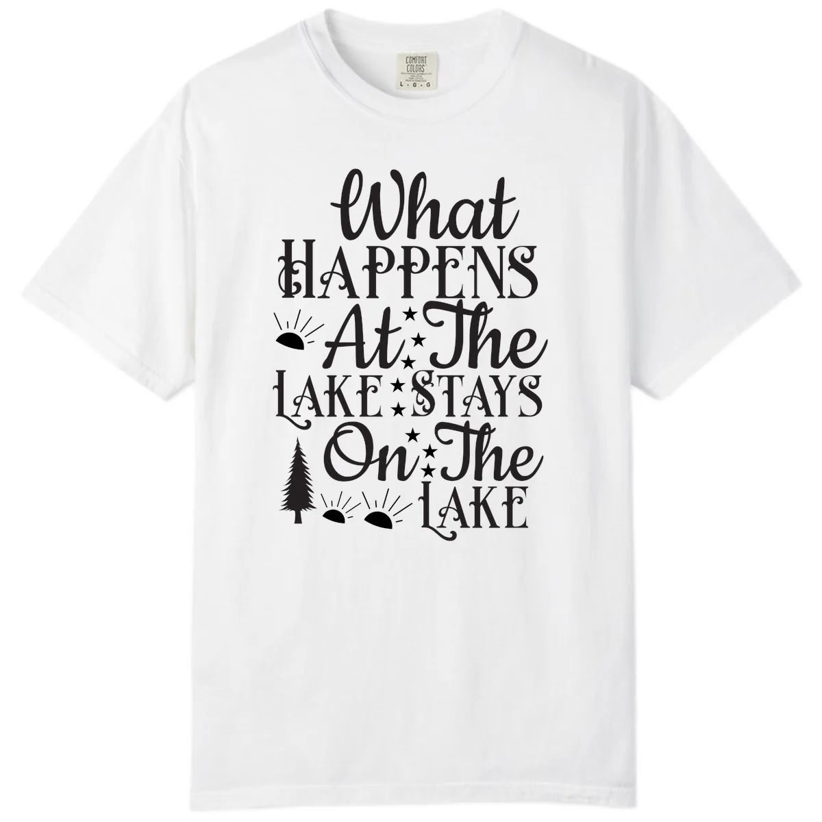 What Happens At The Lake Comfort Color in White