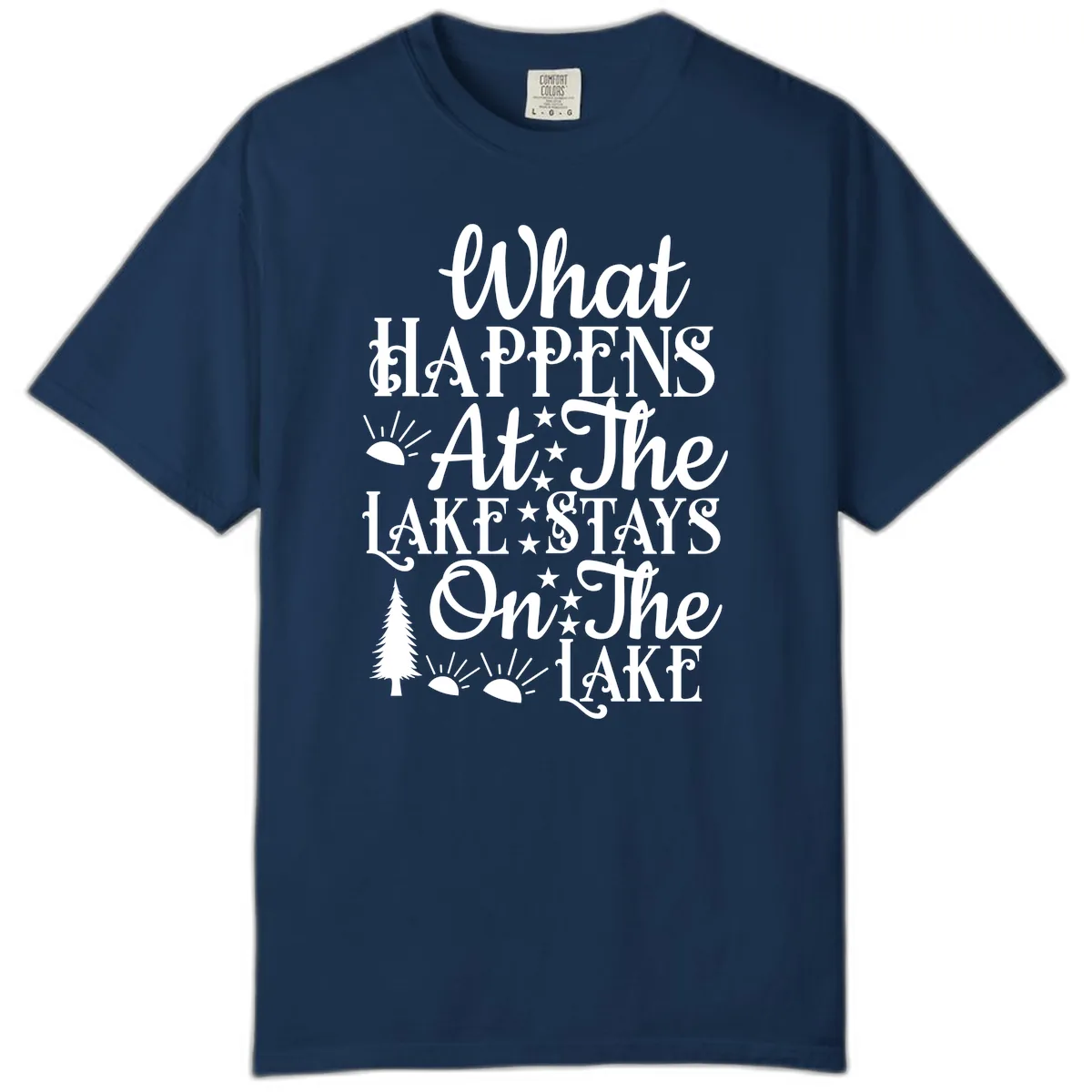 What Happens At The Lake Comfort Color in Navy