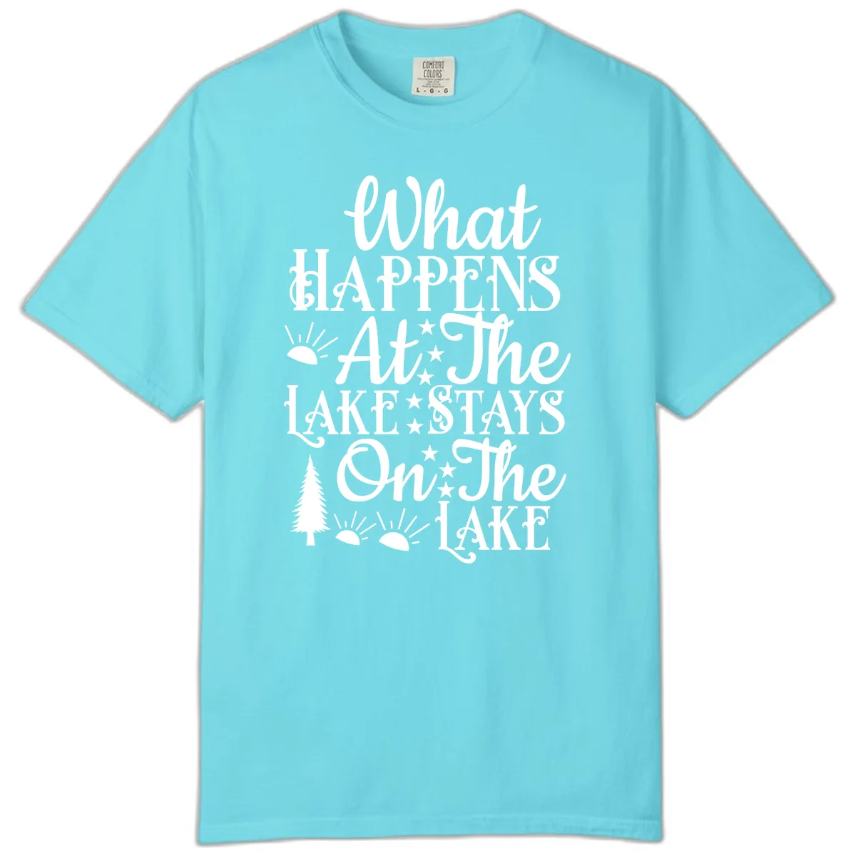 What Happens At The Lake Comfort Color in Lagoon Blue