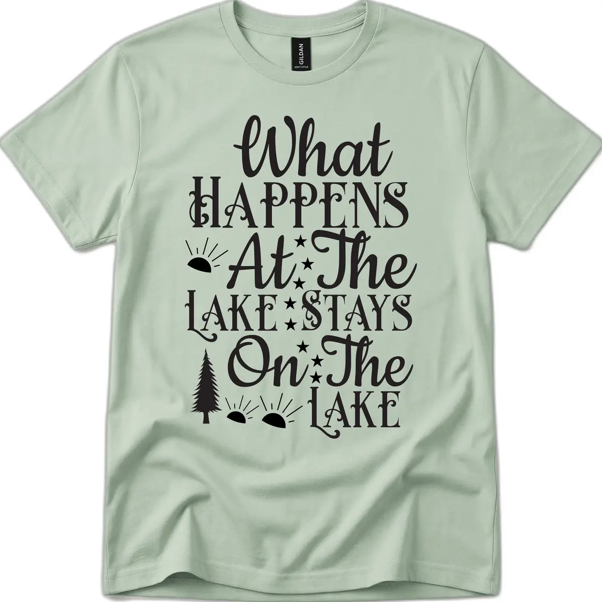 What Happens At The Lake T-Shirt in Sage
