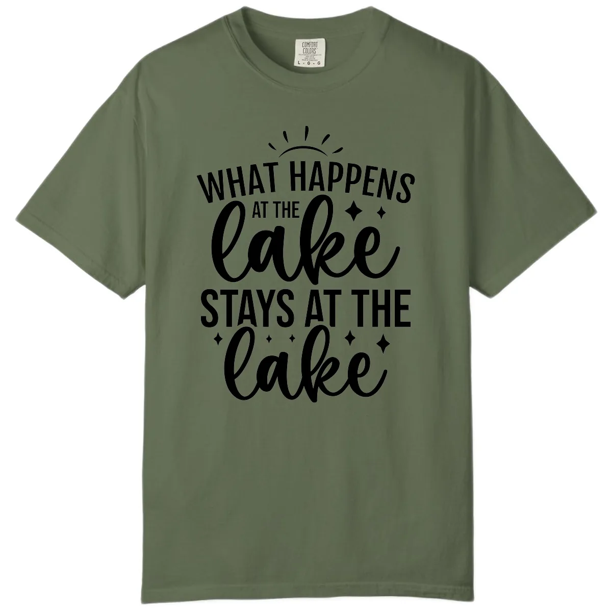 What Happens At The Lake Stays At The Lake Comfort Color in Sage