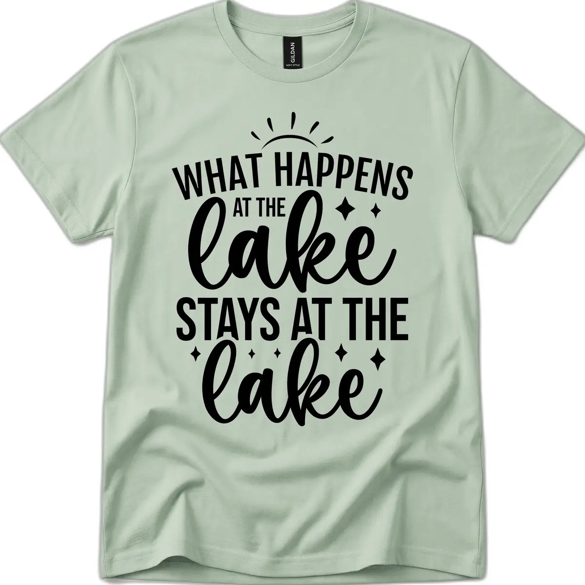 What Happens At The Lake Stays At The Lake T-Shirt in Sage