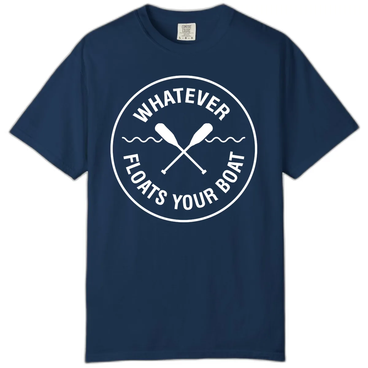 Whatever Floats Your Boat Design Comfort Color in Navy