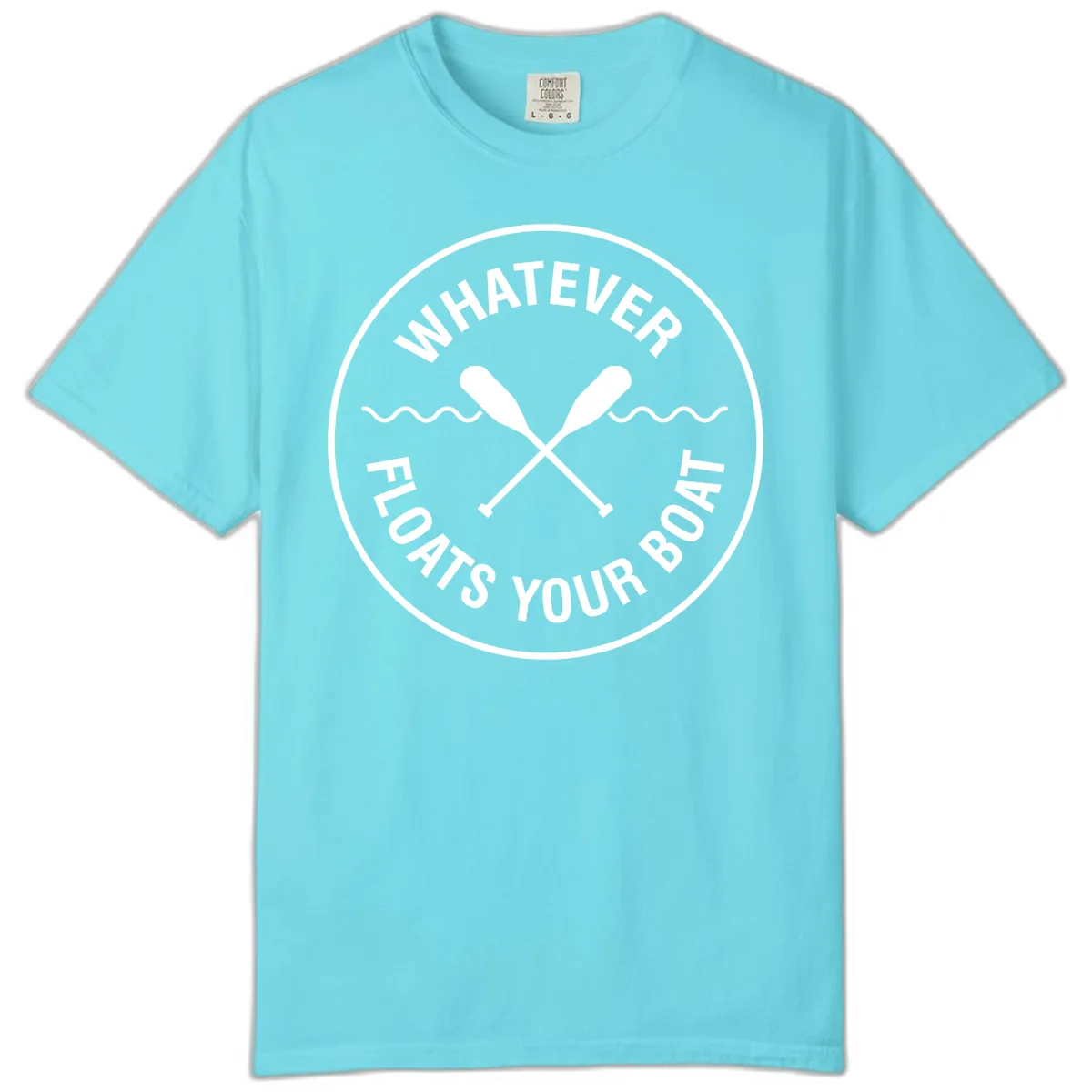 Whatever Floats Your Boat Design Comfort Color in Lagoon Blue