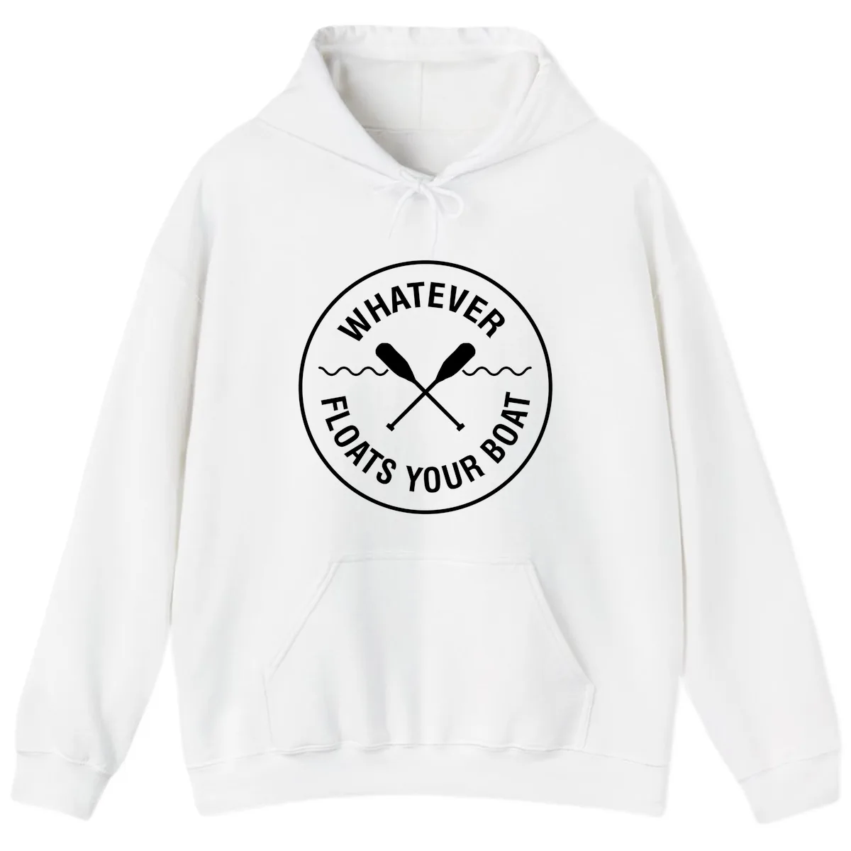 Whatever Floats Your Boat Design Hoodie in White