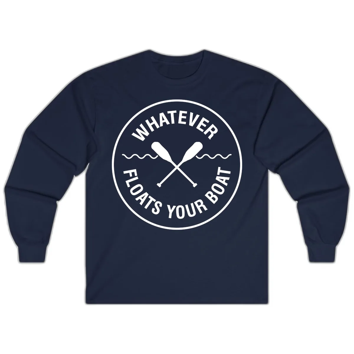 Whatever Floats Your Boat Design Long Sleeve in Navy