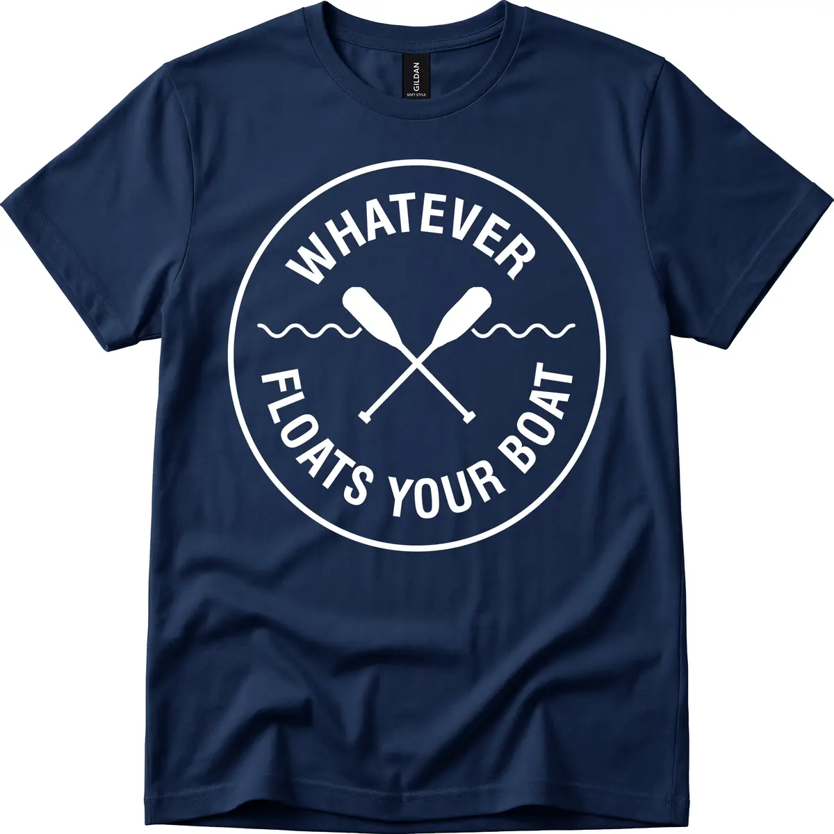 Whatever Floats Your Boat Design T-Shirt in Navy