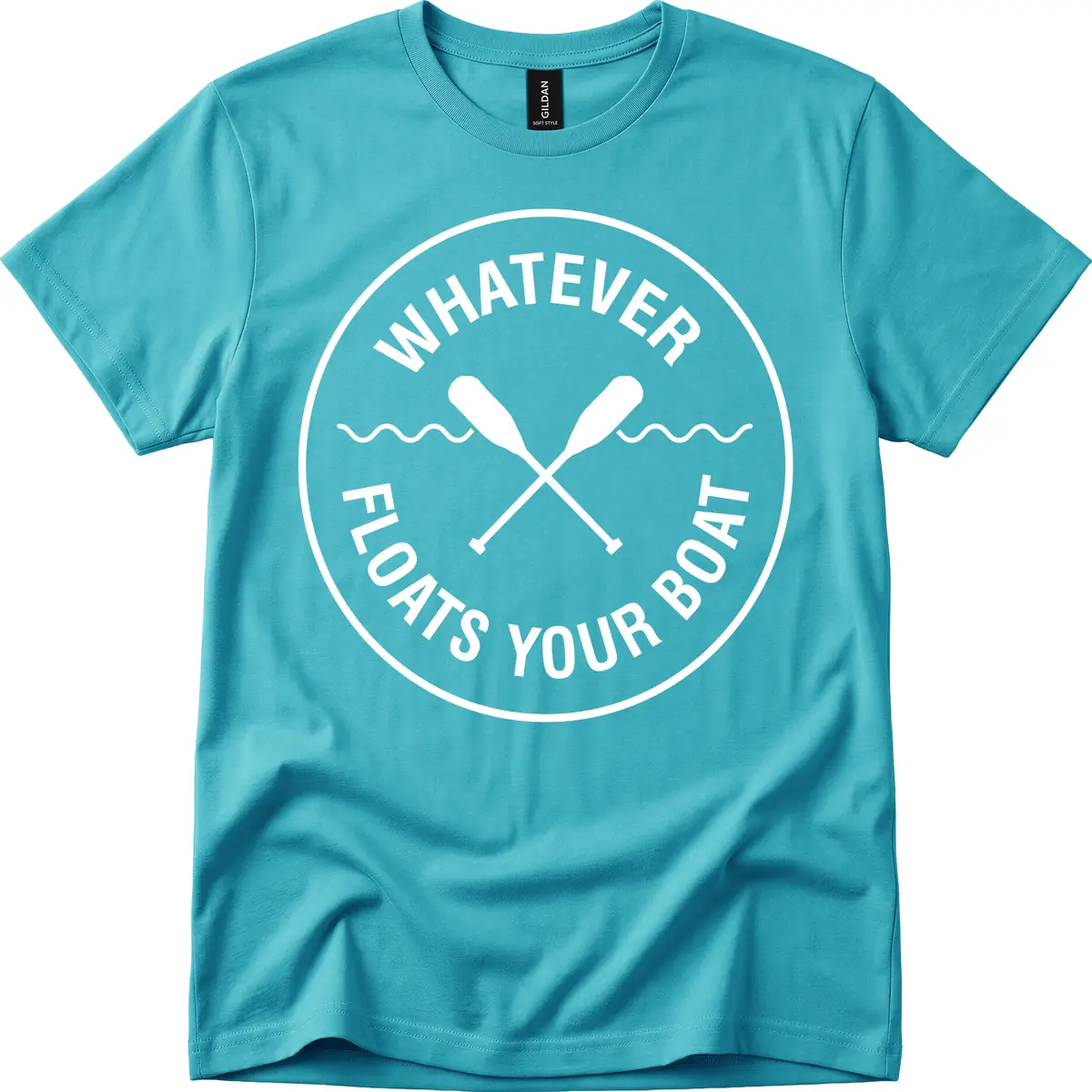 Whatever Floats Your Boat Design T-Shirt in Tropical Blue