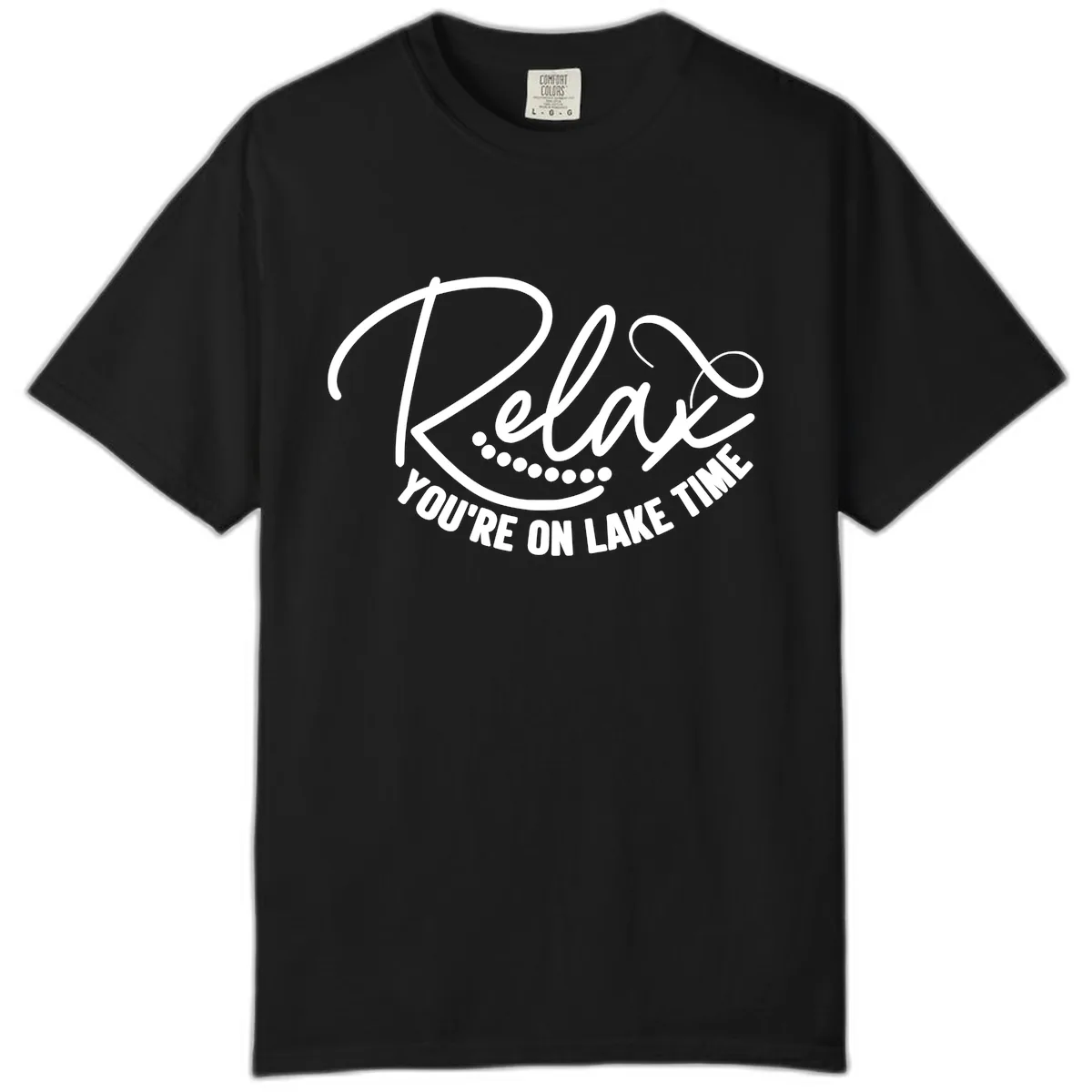 Relax You're On Lake Time Design Comfort Color in Black