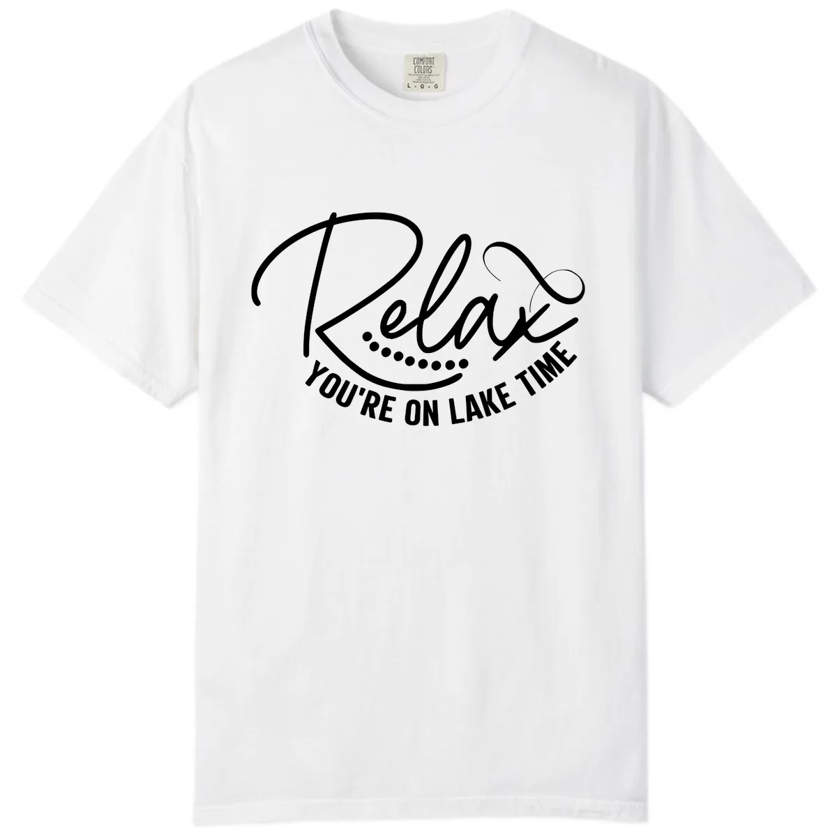 Relax You're On Lake Time Design Comfort Color in White