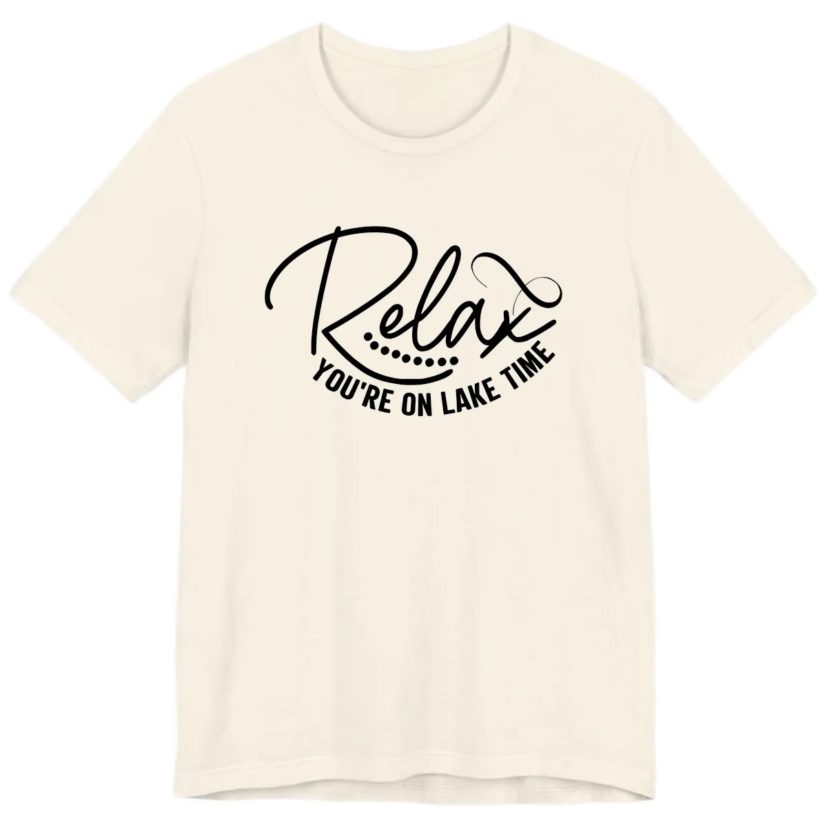Relax You're On Lake Time Design Premium T-Shirt in Natural