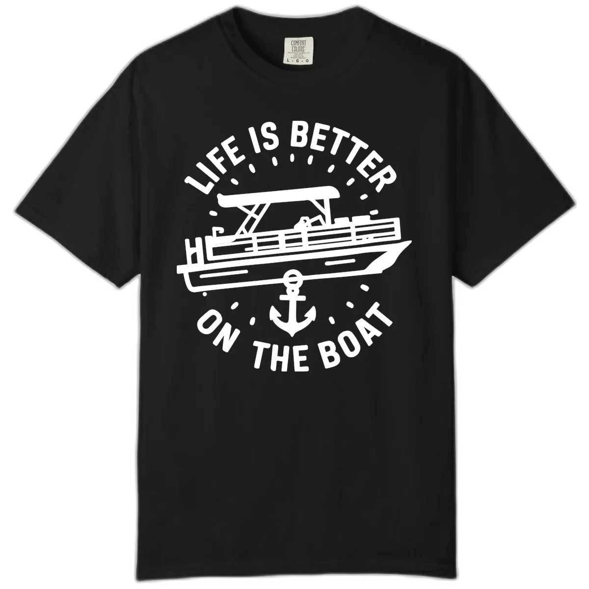 Life Is Better On The Boat Design Comfort Color in Black