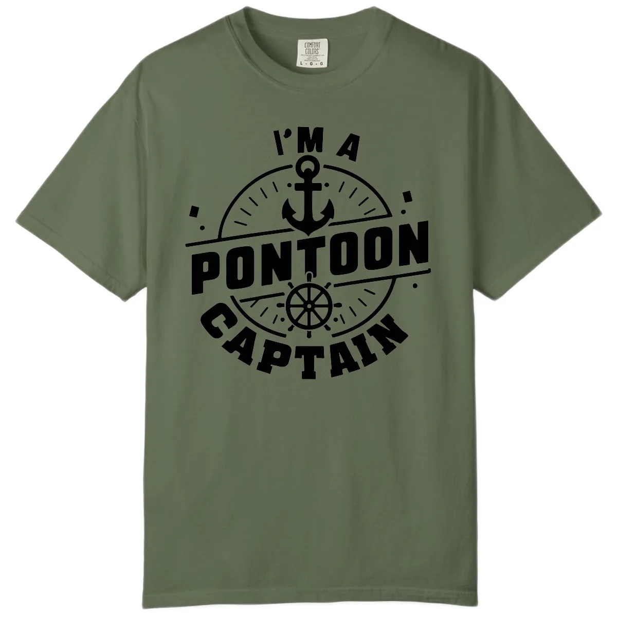 I'm A Pontoon Captain Comfort Color in Sage