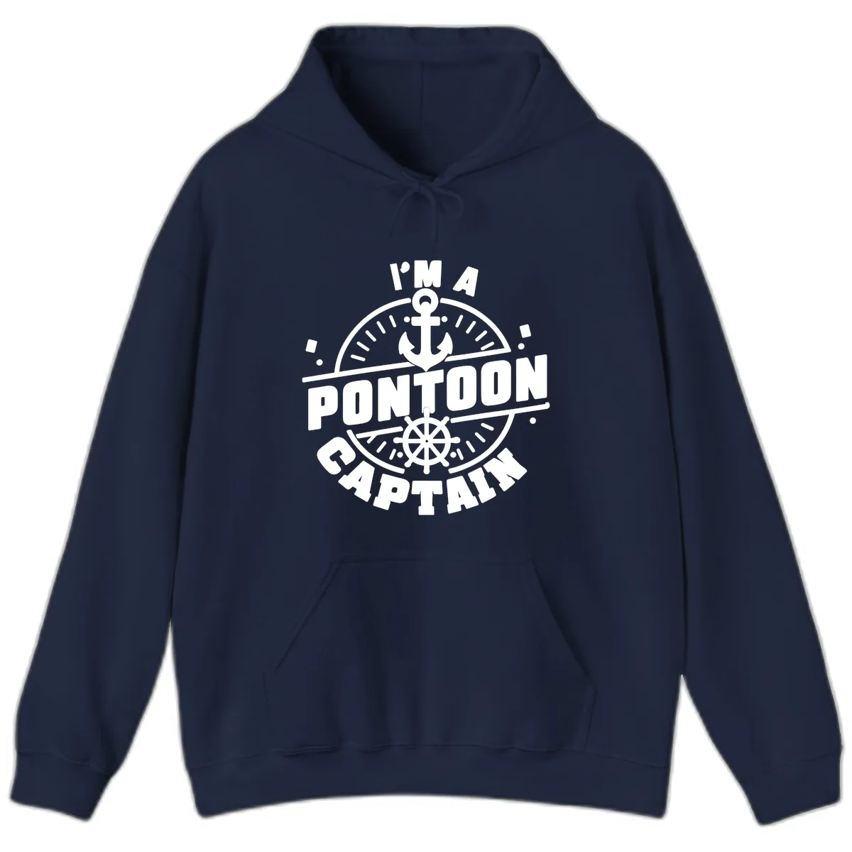 I'm A Pontoon Captain Hoodie in Navy