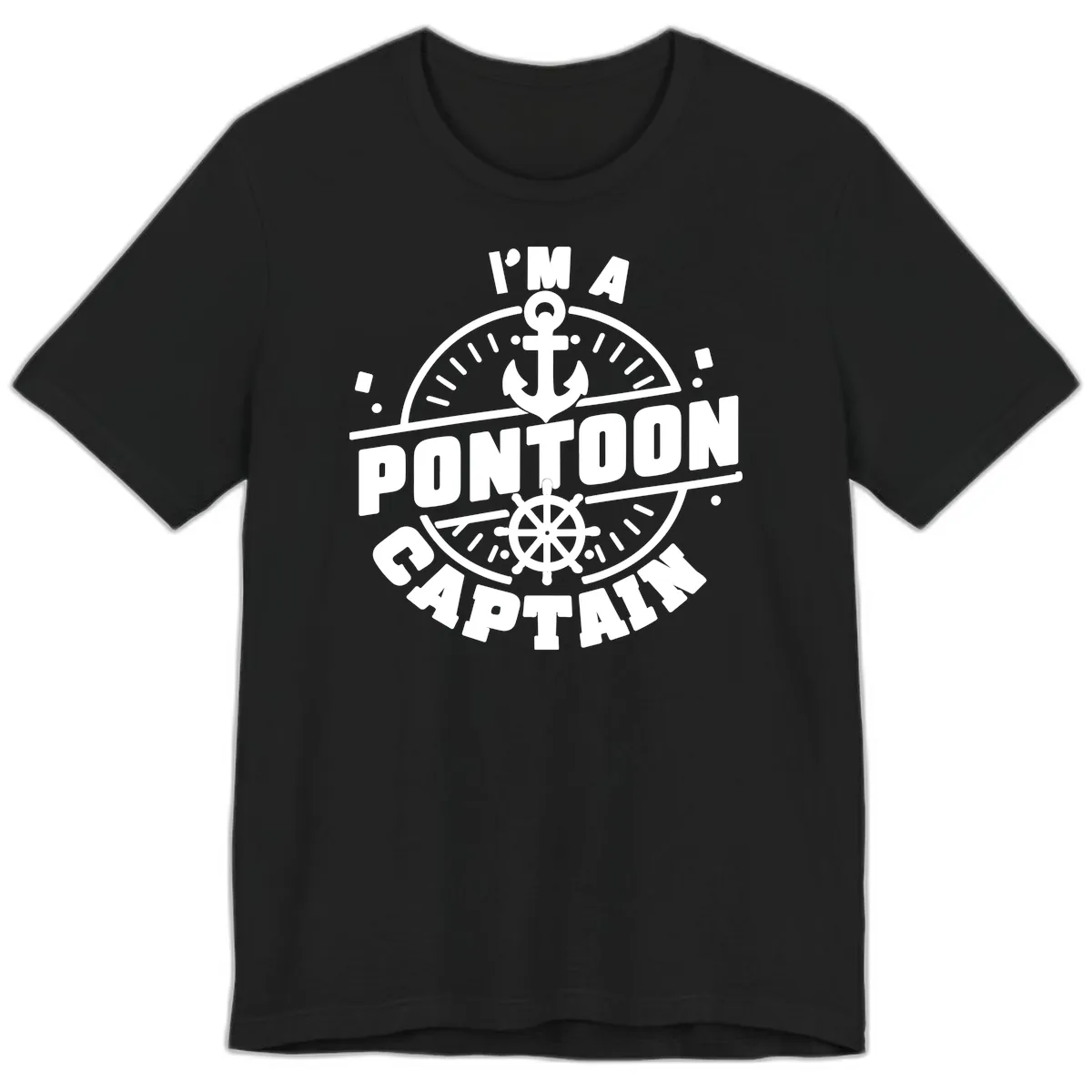 I'm A Pontoon Captain Premium T-Shirt in Black