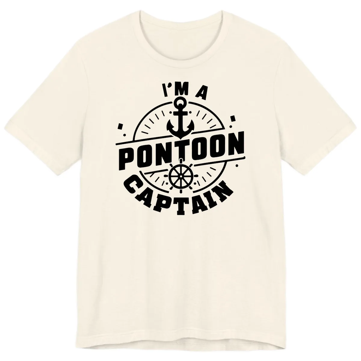 I'm A Pontoon Captain Premium T-Shirt in Natural