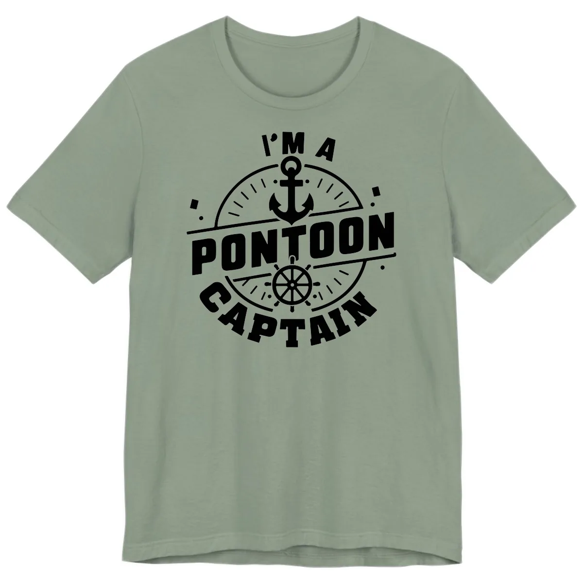 I'm A Pontoon Captain Premium T-Shirt in Sage