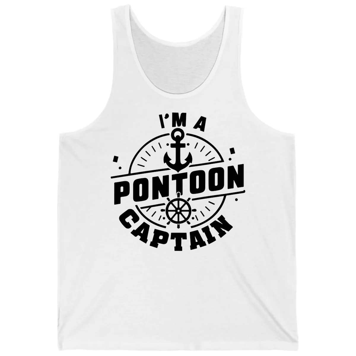 I'm A Pontoon Captain Tank in White