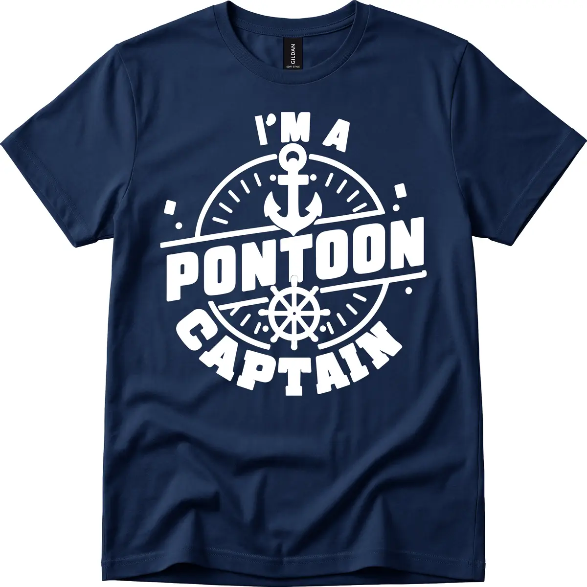 I'm A Pontoon Captain T-Shirt in Navy