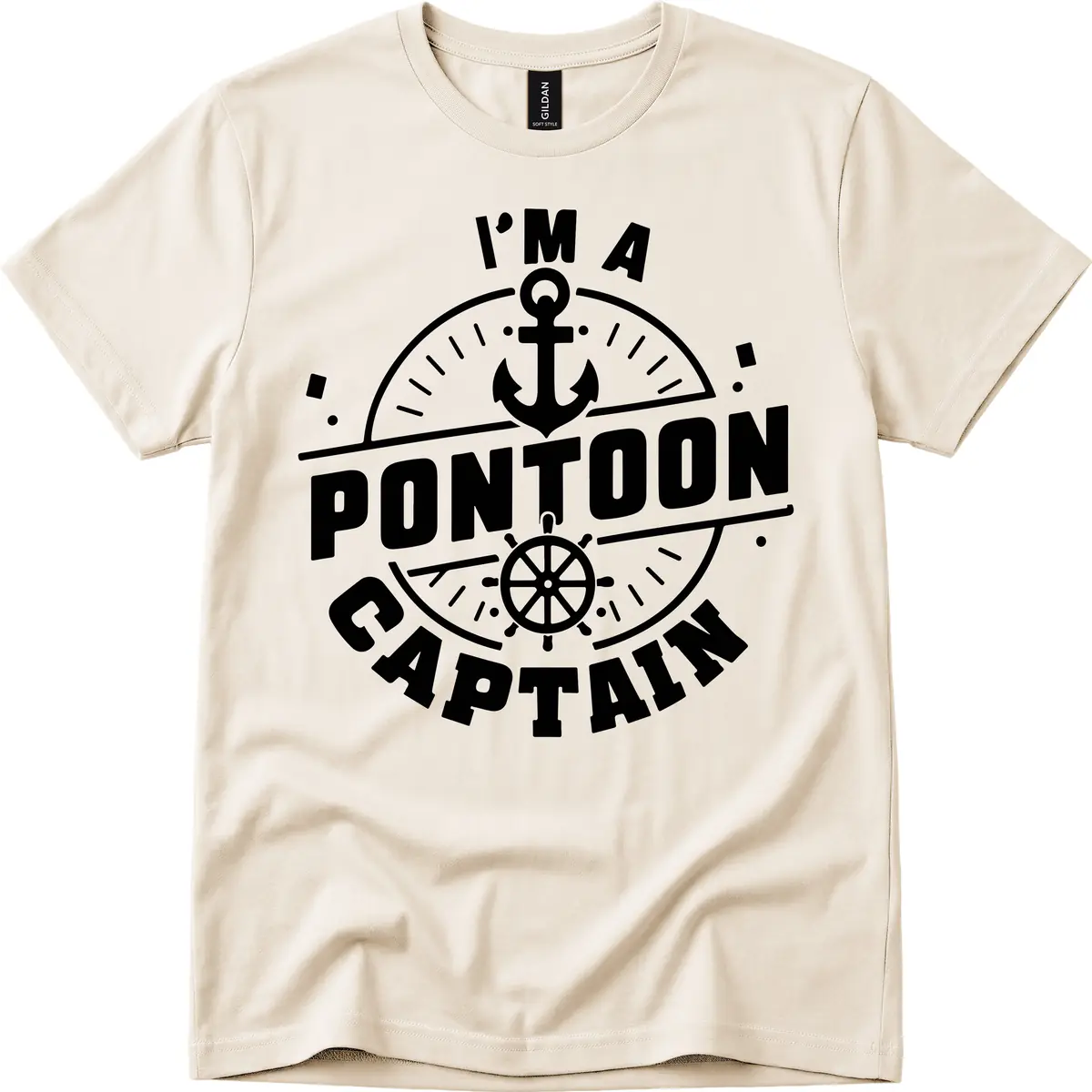 I'm A Pontoon Captain T-Shirt in Natural