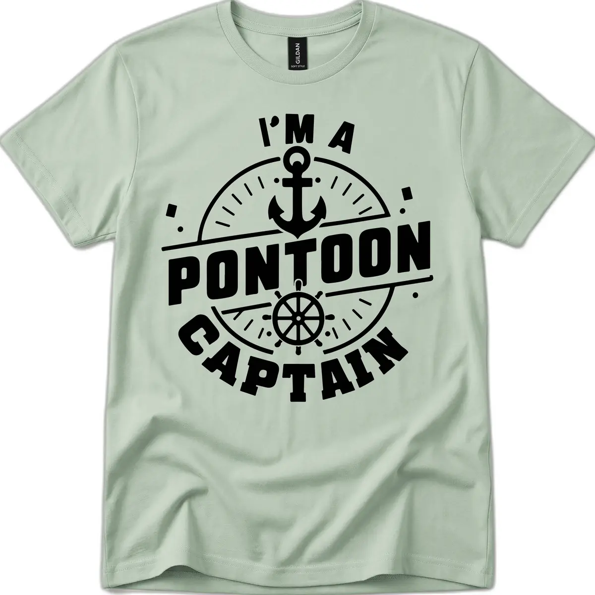 I'm A Pontoon Captain T-Shirt in Sage