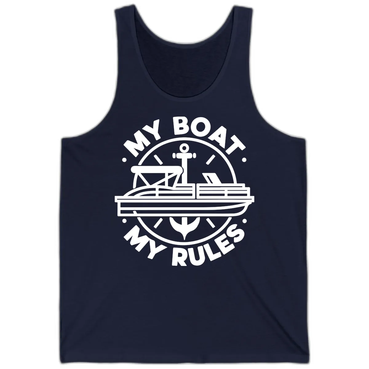 My Boat My Rules Pontoon Design Tank in Navy