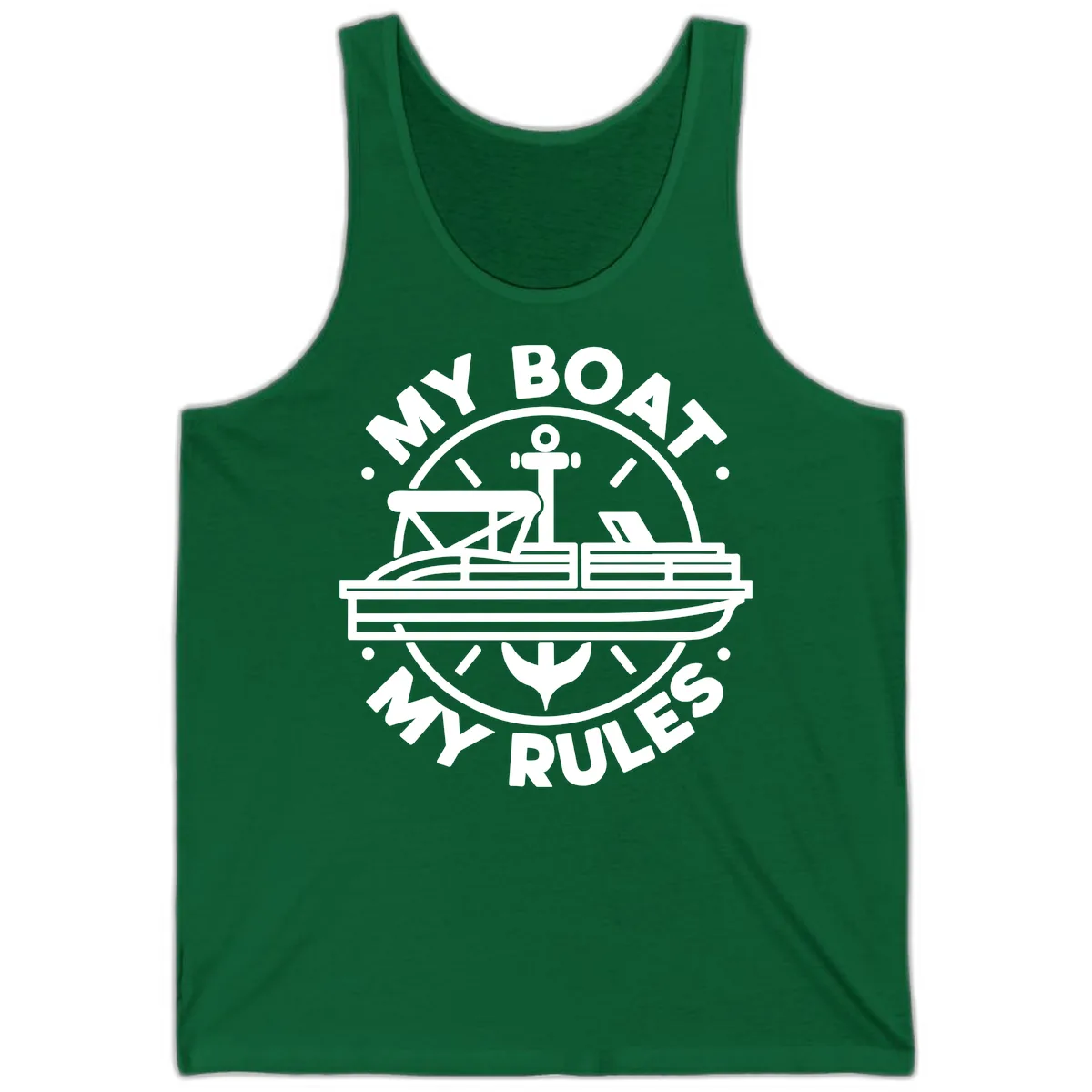My Boat My Rules Pontoon Design Tank in Kelly