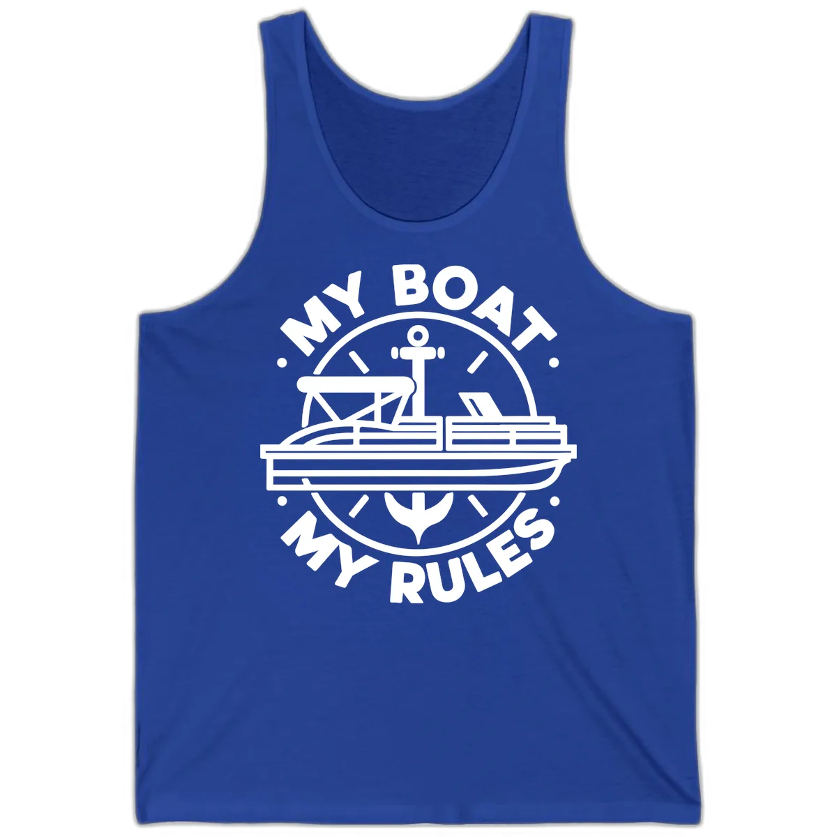 My Boat My Rules Pontoon Design Tank in True Royal