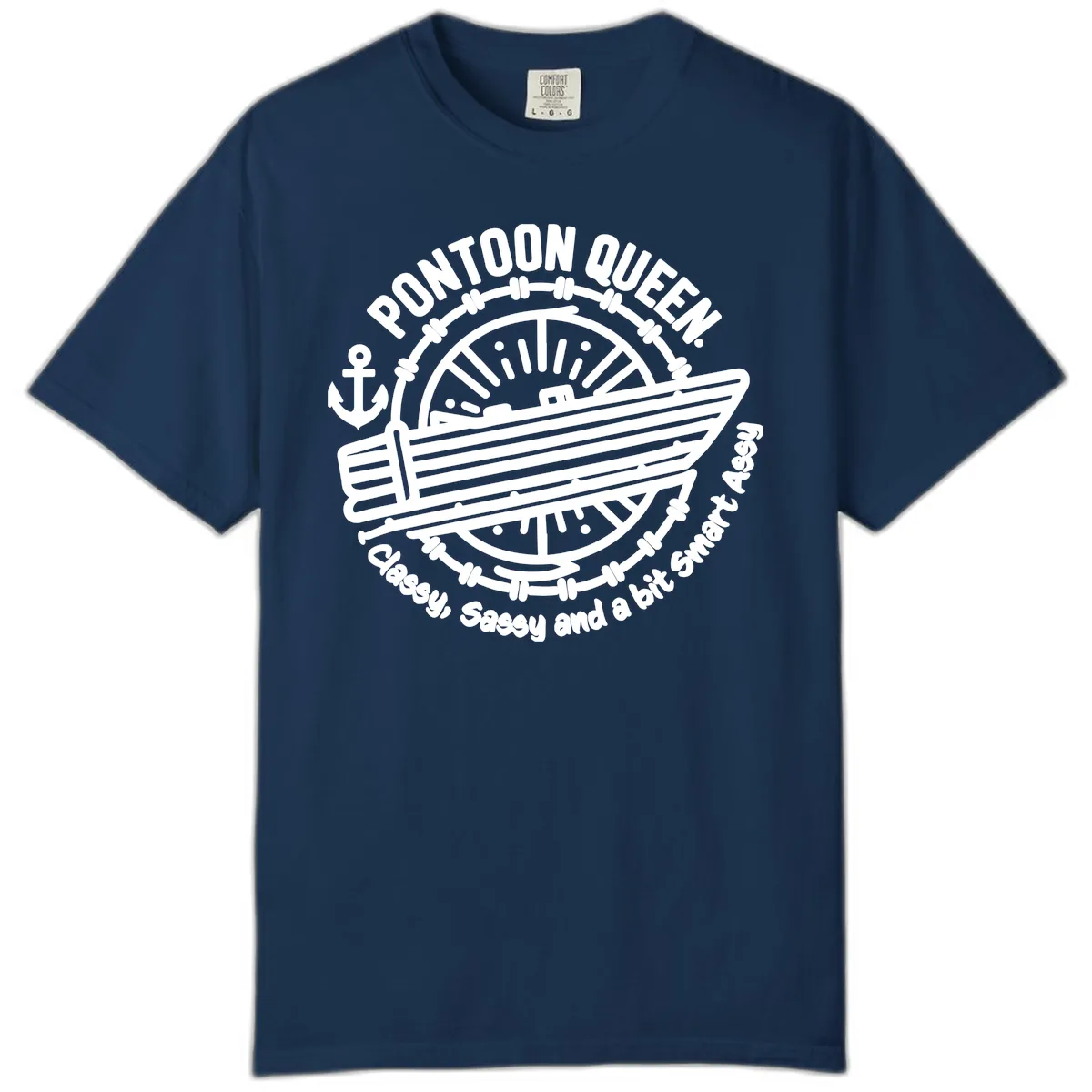 Pontoon Queen Classy Sassy Smart Comfort Color in Navy