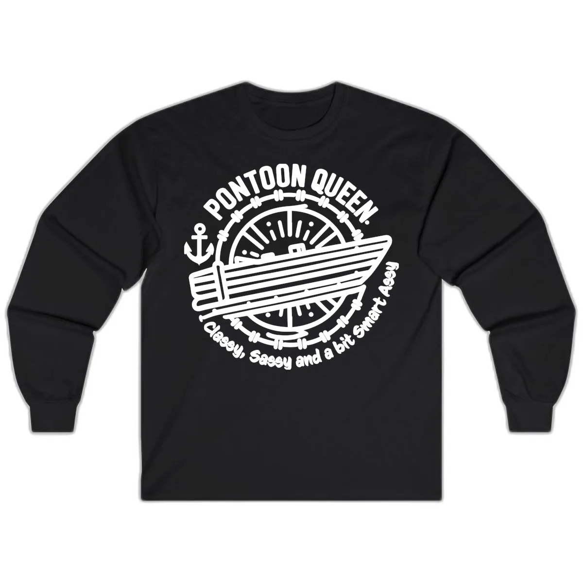 Pontoon Queen Classy Sassy Smart Long Sleeve in Black