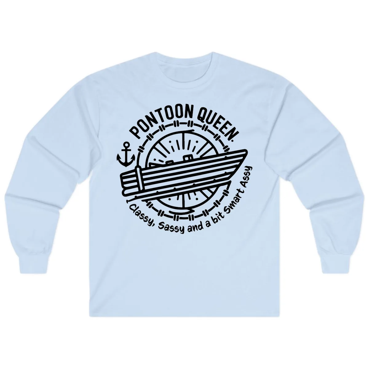 Pontoon Queen Classy Sassy Smart Long Sleeve in Light Blue