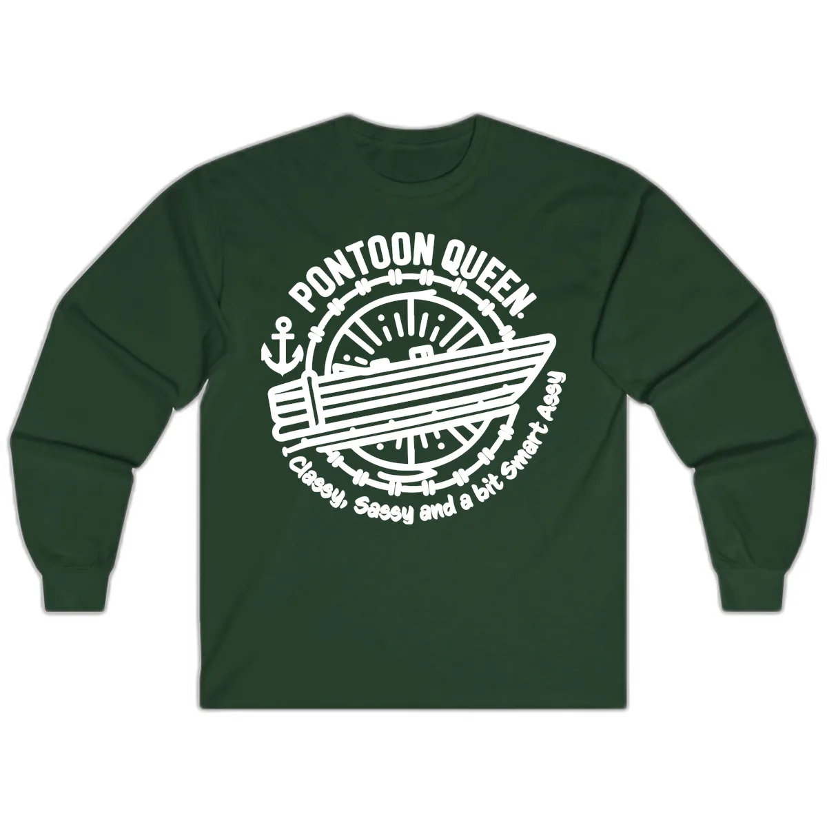 Pontoon Queen Classy Sassy Smart Long Sleeve in Forest Green