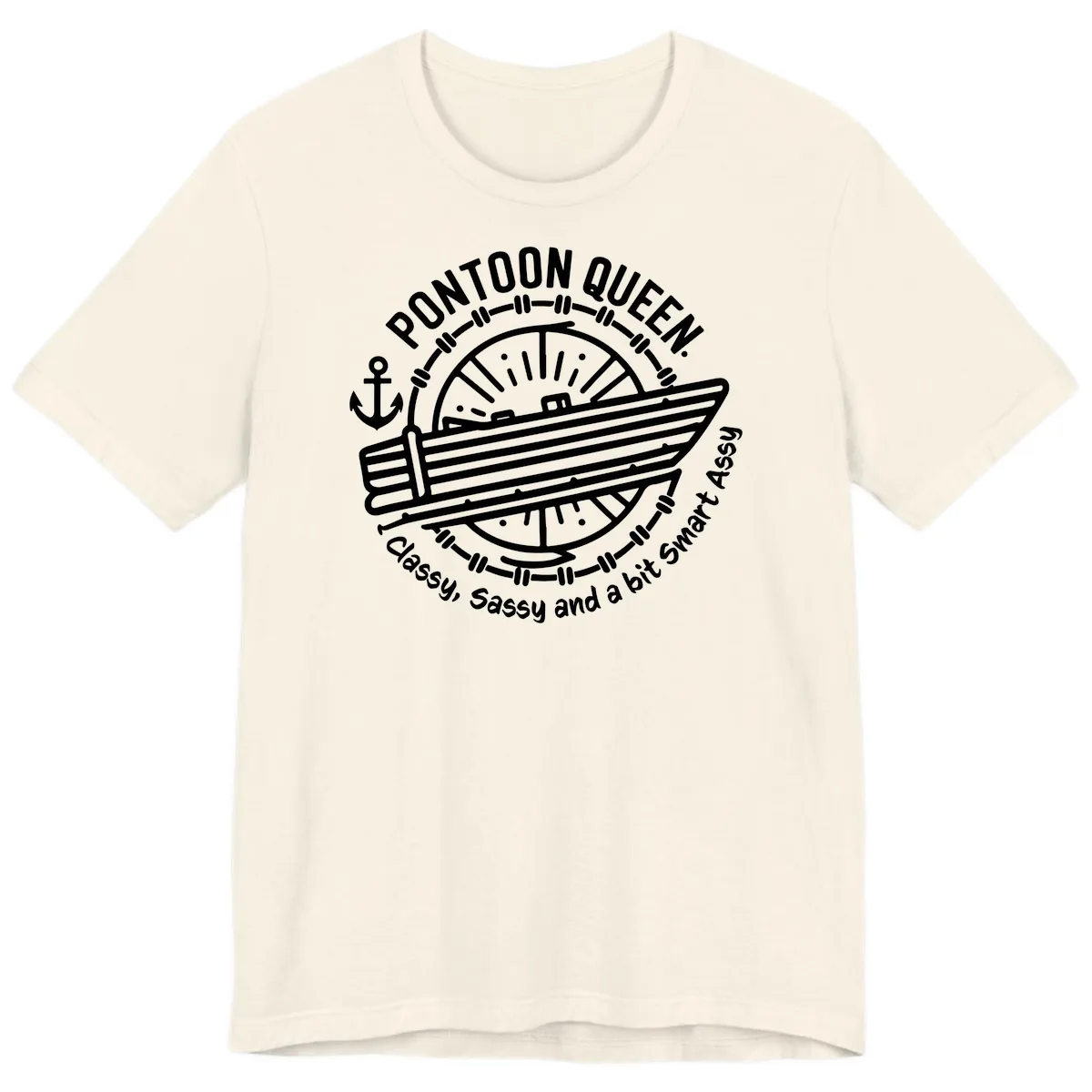 Pontoon Queen Classy Sassy Smart Premium T-Shirt in Natural