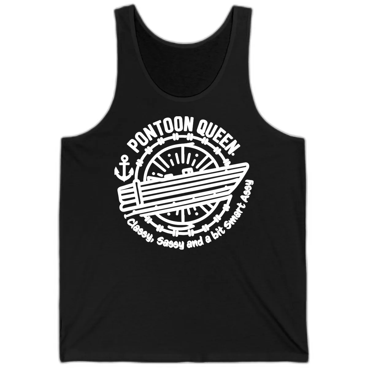 Pontoon Queen Classy Sassy Smart Tank in Black