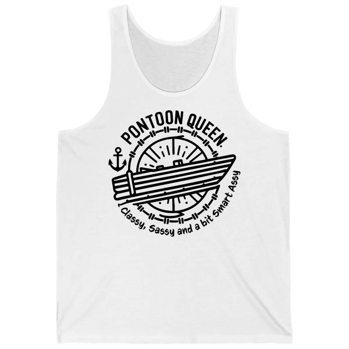 Pontoon Queen Classy Sassy Smart Tank in White