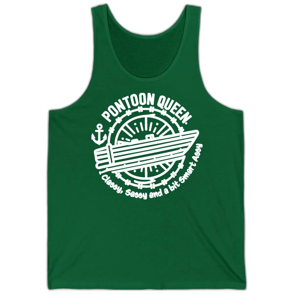 Pontoon Queen Classy Sassy Smart Tank in Kelly