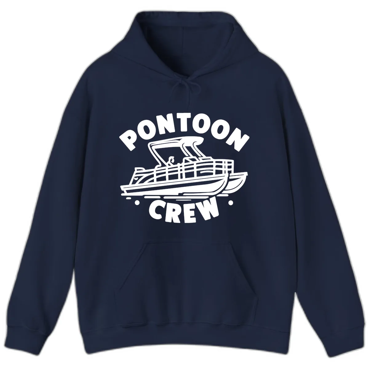Pontoon Crew Boat Life Design Hoodie in Navy
