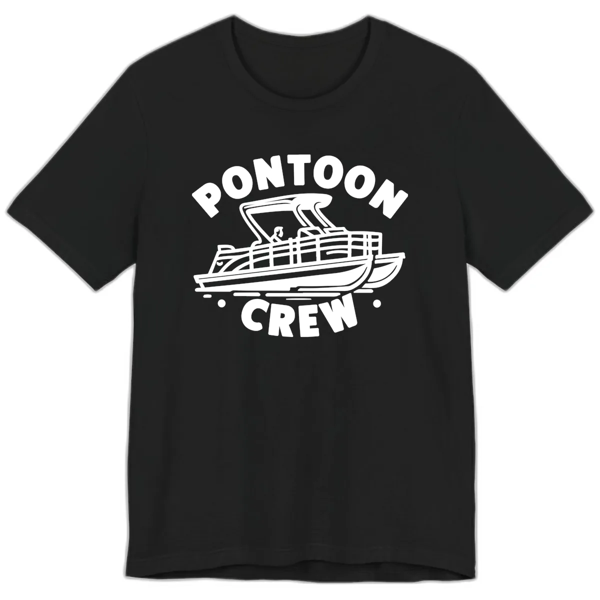 Pontoon Crew Boat Life Design Premium T-Shirt in Black