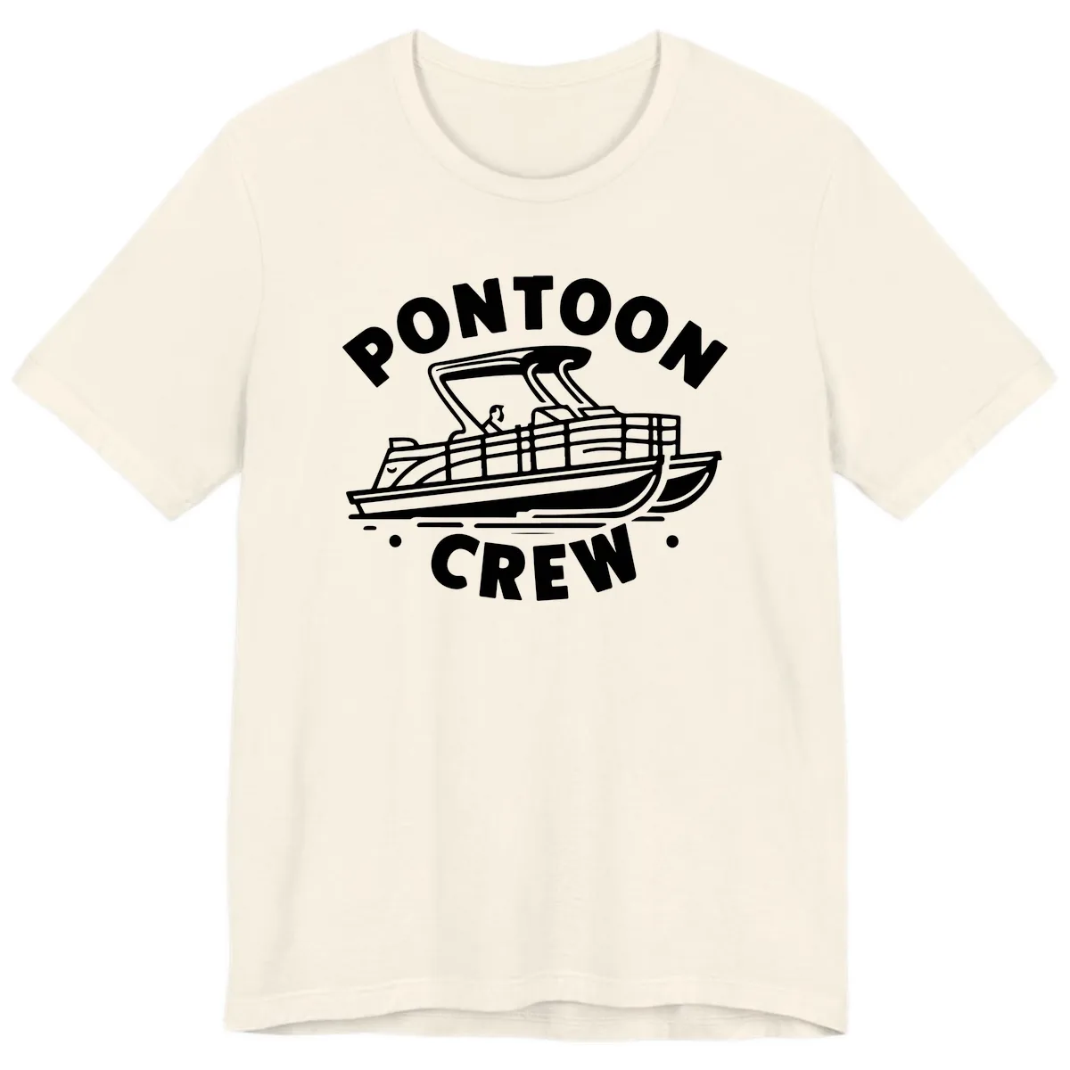 Pontoon Crew Boat Life Design Premium T-Shirt in Natural