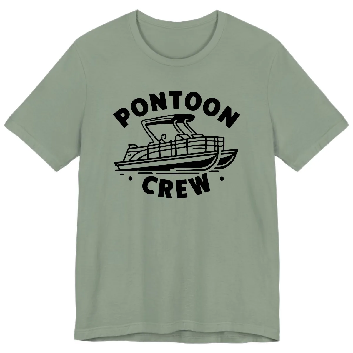 Pontoon Crew Boat Life Design Premium T-Shirt in Sage