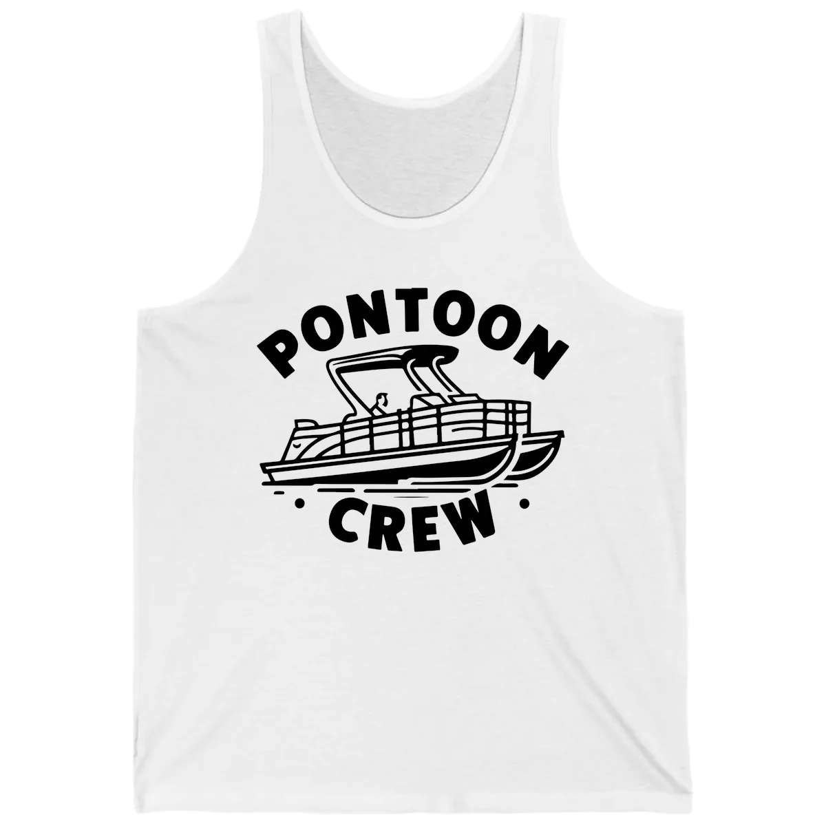 Pontoon Crew Boat Life Design Tank in White