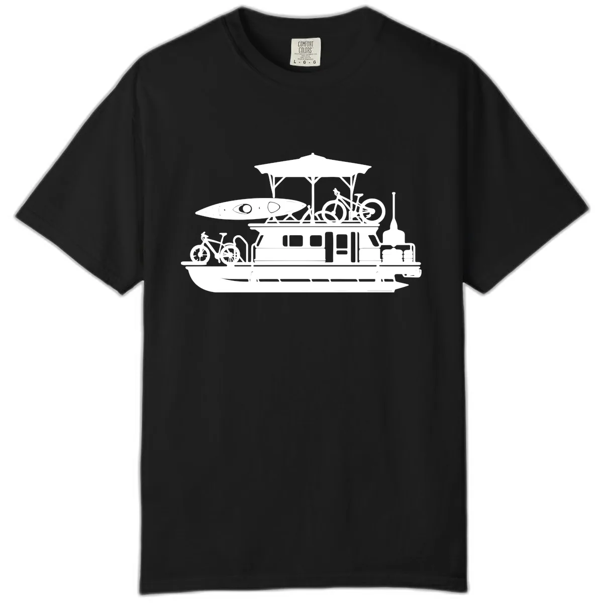 Pontoon Boat Adventure Lifestyle Comfort Color in Black
