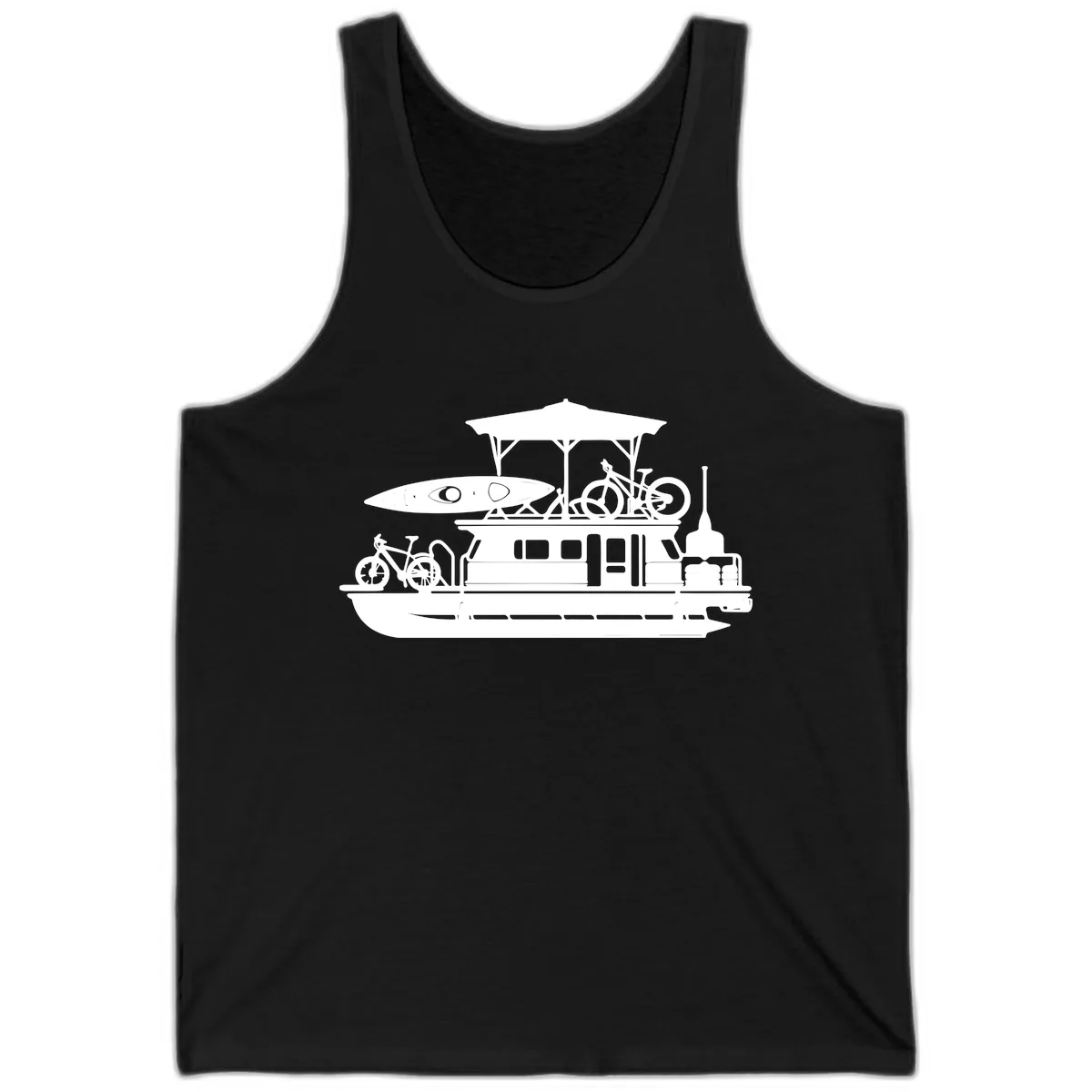 Pontoon Boat Adventure Lifestyle Tank in Black
