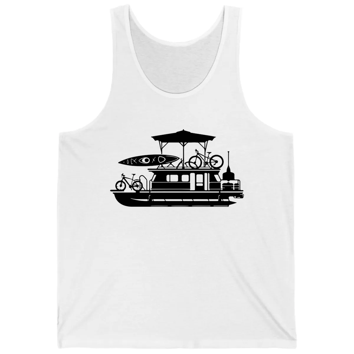 Pontoon Boat Adventure Lifestyle Tank in White