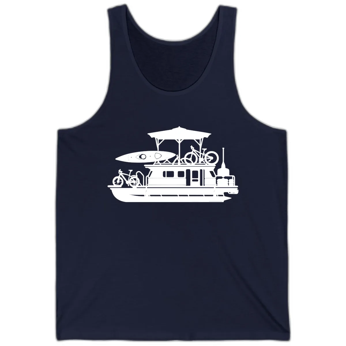 Pontoon Boat Adventure Lifestyle Tank in Navy
